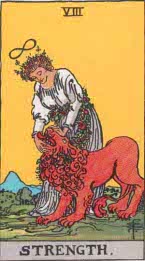 strength tarot card Pamela A deck